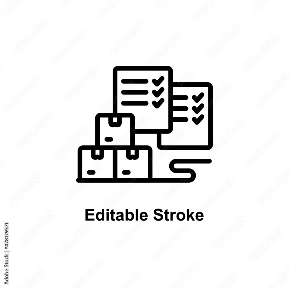 delivery report icon designed in outline style with editable stroke in delivery icon theme delivery report icon designed in outline style with editable stroke in delivery icon theme