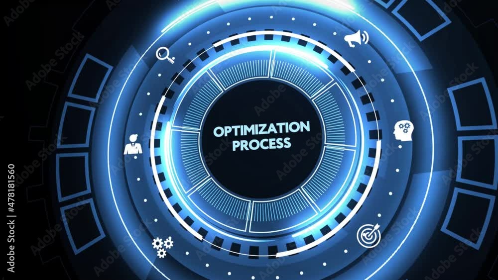 Optimization Software Technology Process System Business concept. Business, Technology, Internet and network concept. Optimization Software Technology Process System Business concept. Business, Technology, Internet and network concept.