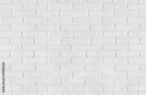 Brick white wall. Natural background with textured surface.