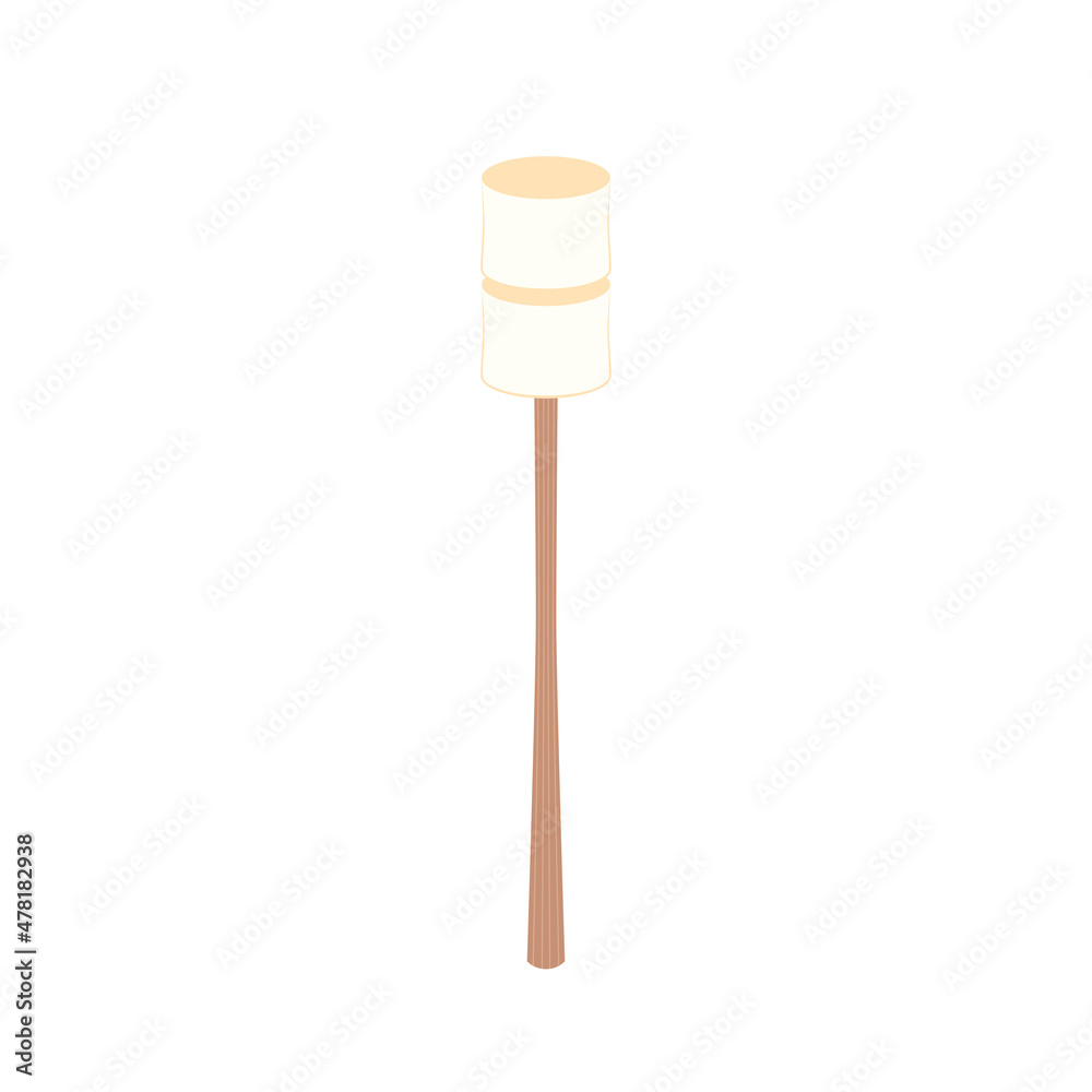 Marshmallow stick. Marshmallow logo design. White Marshmallow icon. Marshmallow stick. Marshmallow logo design. White Marshmallow icon.