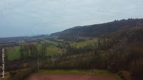 Aerial Derelict Football Pitch