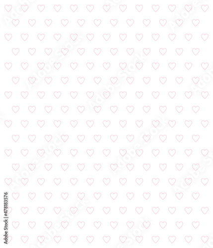 Love seamless pattern of Valentine's Day with pink hearts, art, cute card, concept of love, decoration, romantic, isolated, nice design, vector illustration	