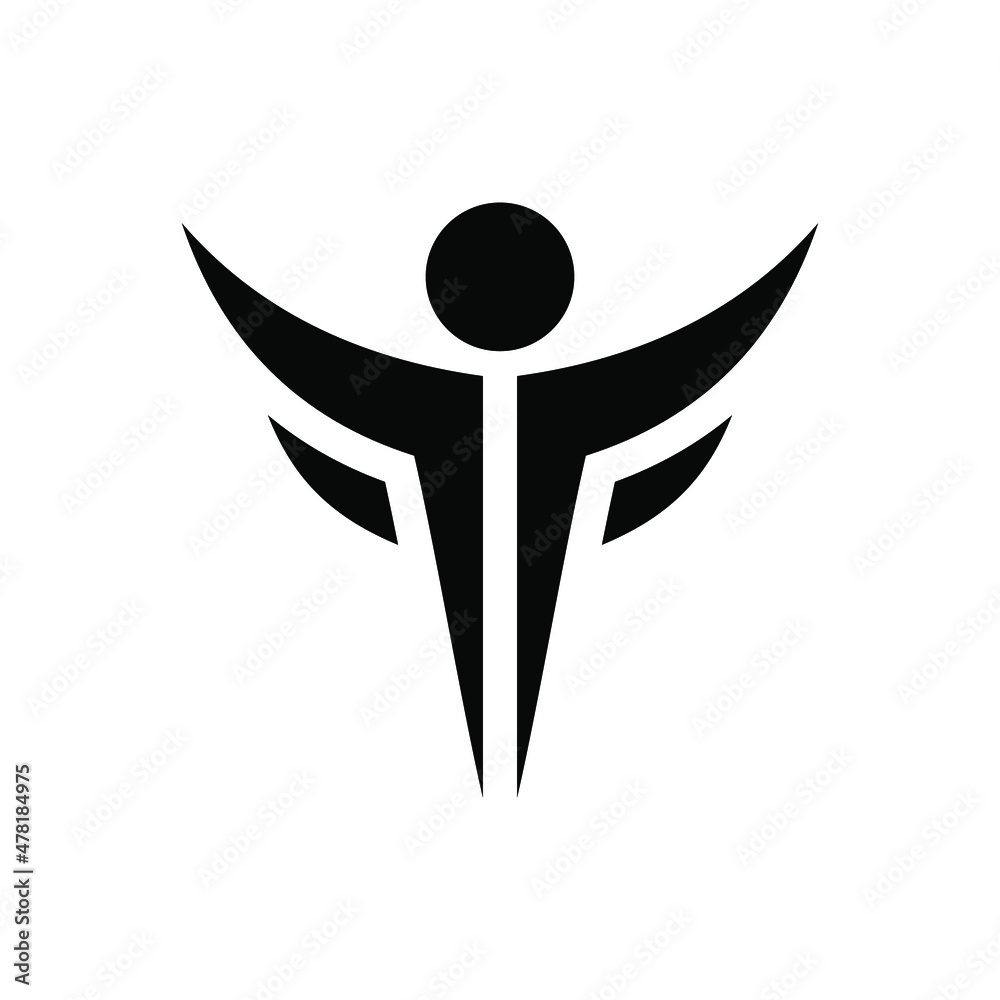 Abstract Letter FF with Human Logo can be use for icon, sign, logo and etc Abstract Letter FF with Human Logo can be use for icon, sign, logo and etc