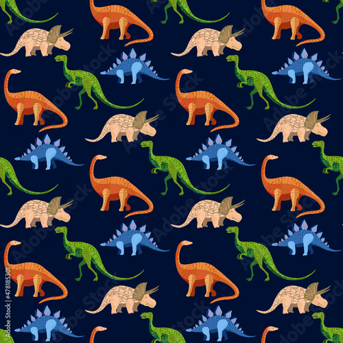Dinosaurs Seamless Pattern