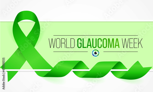World Glaucoma Week is observed every year in March, it is a group of eye conditions that damage the optic nerve, the health of which is vital for good vision. Vector illustration
