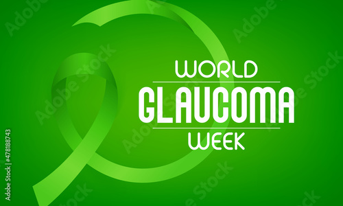 World Glaucoma Week is observed every year in March, it is a group of eye conditions that damage the optic nerve, the health of which is vital for good vision. Vector illustration