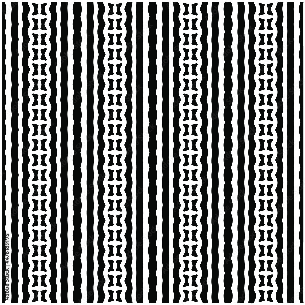 Seamless ethnic pattern color black and white.Can be used in fabric design for clothes, accessories; decorative paper, wrapping, background, wallpaper, Vector illustration.
