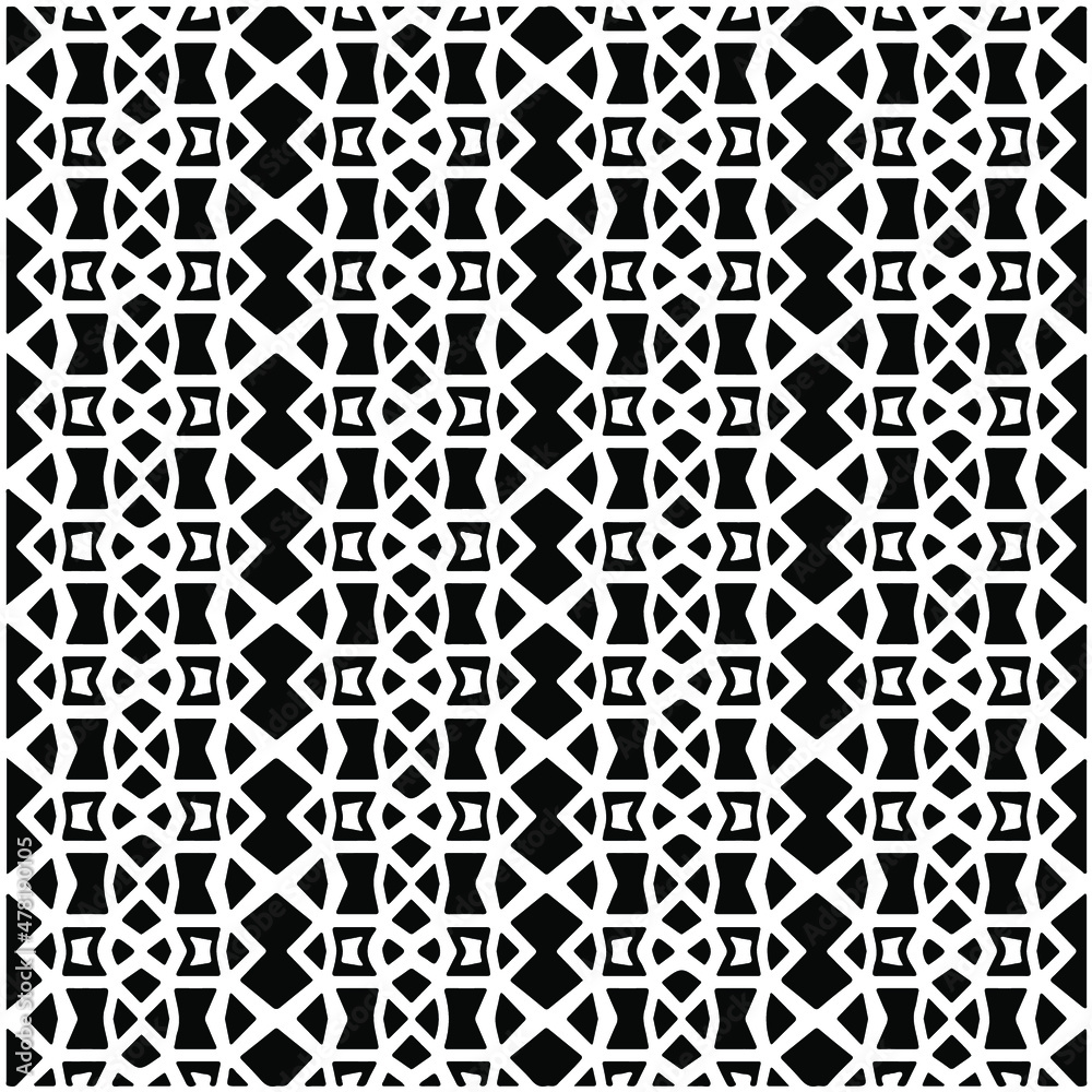 Seamless ethnic pattern color black and white.Can be used in fabric design for clothes, accessories; decorative paper, wrapping, background, wallpaper, Vector illustration. Seamless ethnic pattern color black and white.Can be used in fabric design for clothes, accessories; decorative paper, wrapping, background, wallpaper, Vector illustration.