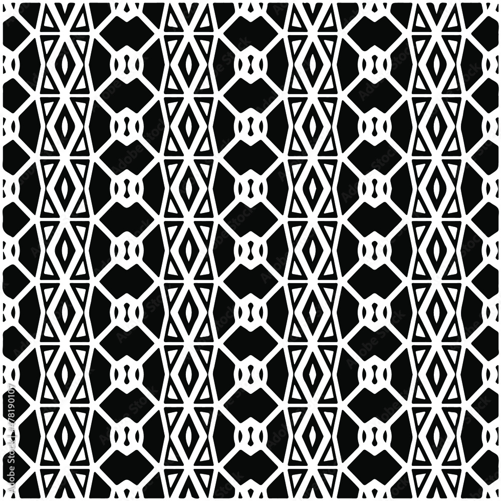 Seamless ethnic pattern color black and white.Can be used in fabric design for clothes, accessories; decorative paper, wrapping, background, wallpaper, Vector illustration. Seamless ethnic pattern color black and white.Can be used in fabric design for clothes, accessories; decorative paper, wrapping, background, wallpaper, Vector illustration.