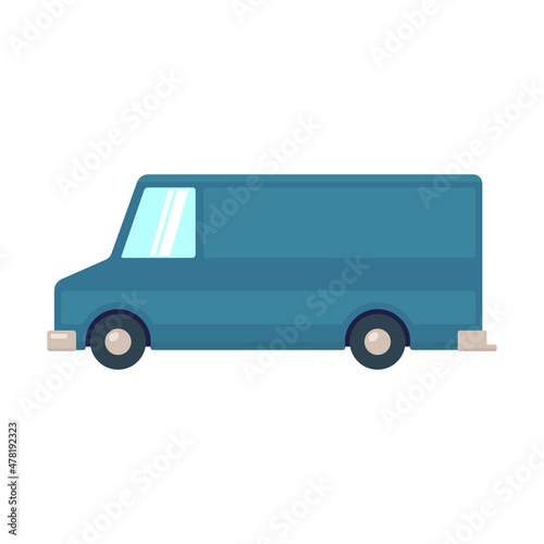 Van icon. Freight minibus. Colored silhouette. Side view. Vector simple flat graphic illustration. The isolated object on a white background. Isolate.