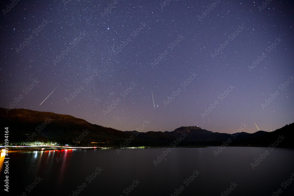 Quadrantids Meteor On The Lake