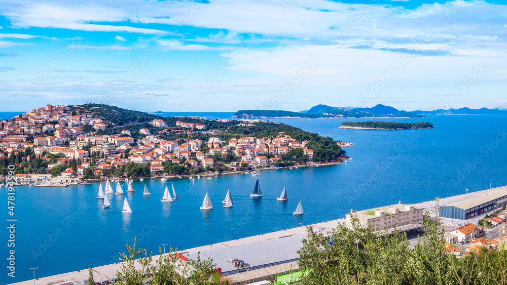 Dubrovnik port Gruz, Sailing yachts regatta
