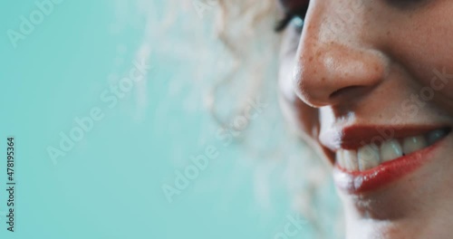 Girl blowing bubbles. photo