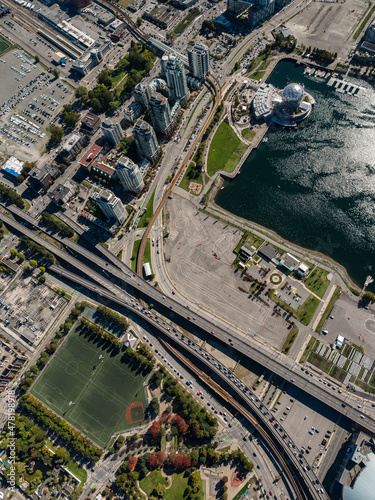 Stock aerial photo of Andy Livingstone Park Vancouver, Canada photo