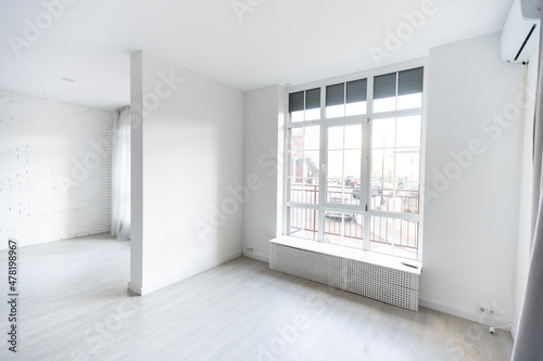 empty room, white large office space