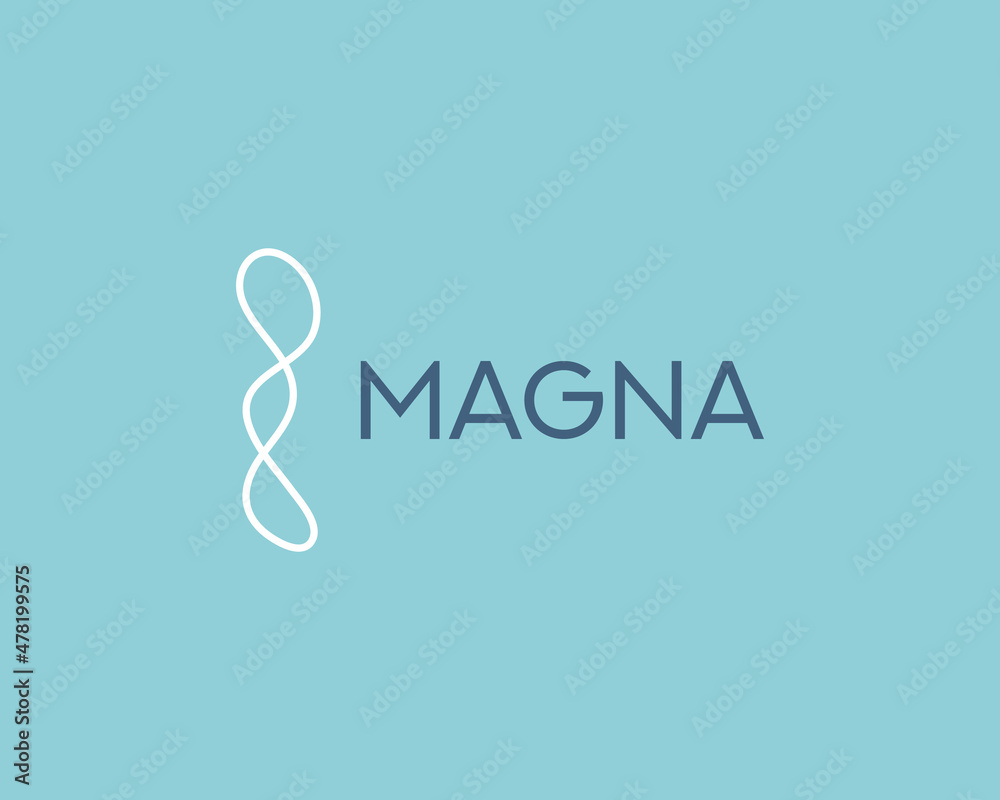 Abstract linear loops logo design in minimalistic style. Creative DNA, bacteria, lab, science vector sign symbol logotype. Abstract linear loops logo design in minimalistic style. Creative DNA, bacteria, lab, science vector sign symbol logotype.