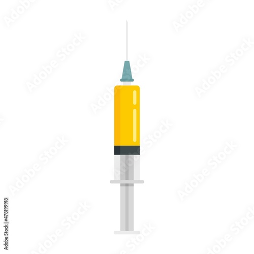 Measles syringe icon flat isolated vector