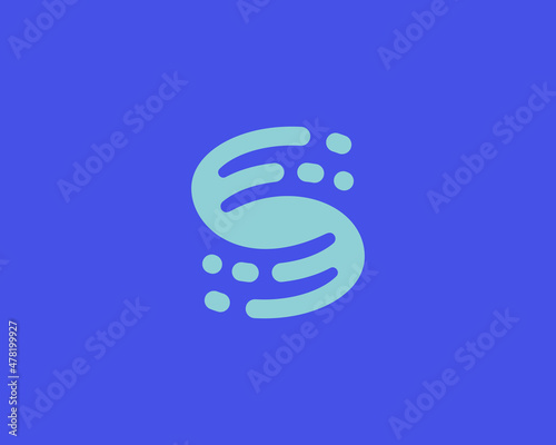 Abstract letter S vortex spin logo icon design template. Creative colorful initials, wave, swirl vector emblem sign symbol logotype.