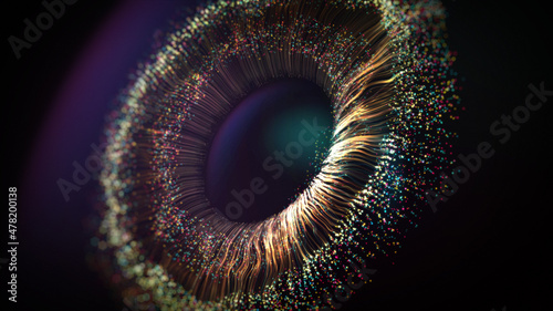 3d lens inside eyes animation. Transparent alpha channel. Eye implants simulation 4 sci fi, documentary movies background, transition, intro, TV shows, news, video games 