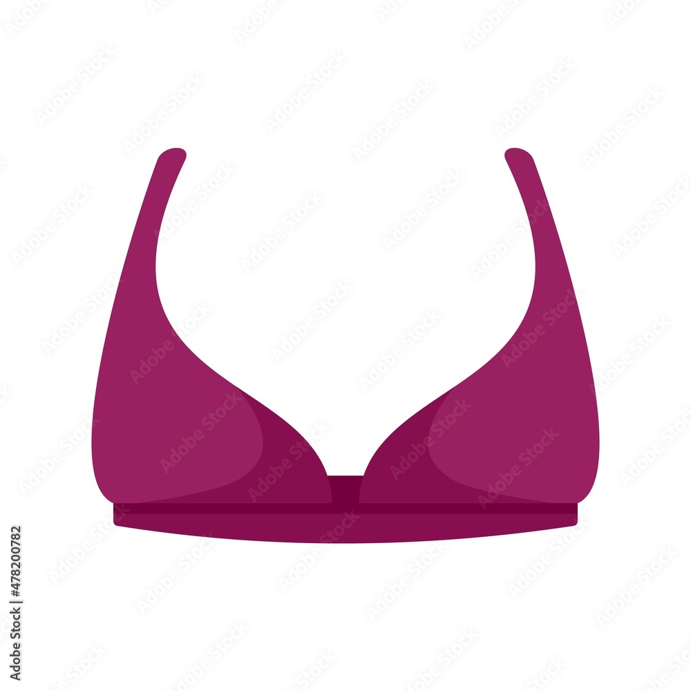 Top bra icon flat isolated vector Top bra icon flat isolated vector