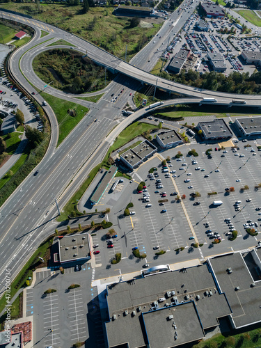 Stock aerial photo of Lougheed and Golden Ears Way Pitt Meadows, Canada photo