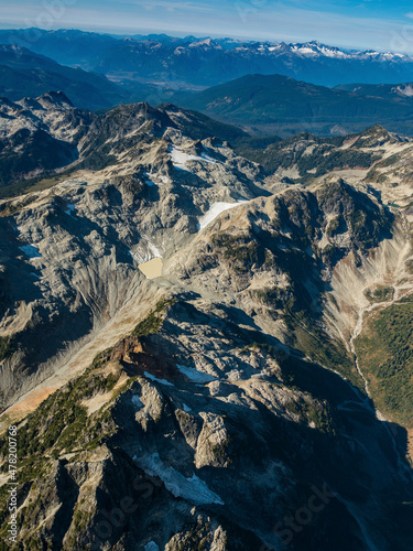 Stock aerial photo of Garibaldi Provincial Park, Canada