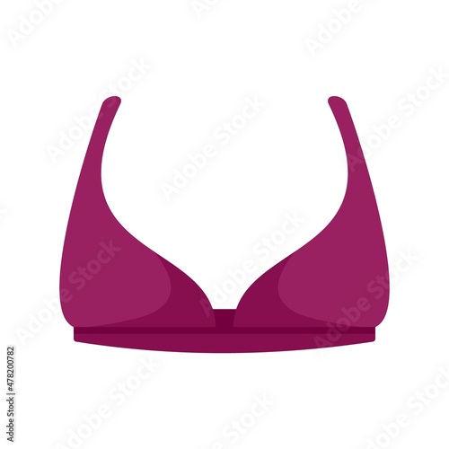 Top bra icon flat isolated vector
