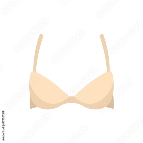 Size bra icon flat isolated vector