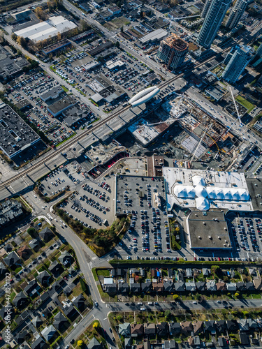 Stock aerial photo of Brentwood Town Centre Burnaby, Canada © Overflightstock