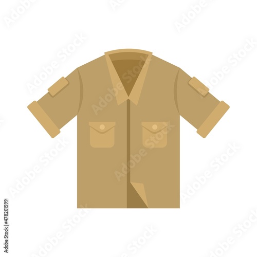 Safari shirt icon flat isolated vector