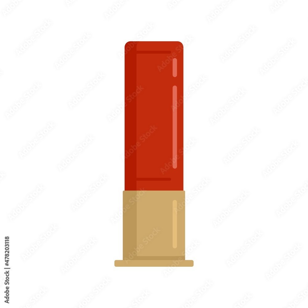 Safari hunting rifle cartridge icon flat isolated vector Safari hunting rifle cartridge icon flat isolated vector