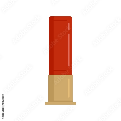 Safari hunting rifle cartridge icon flat isolated vector