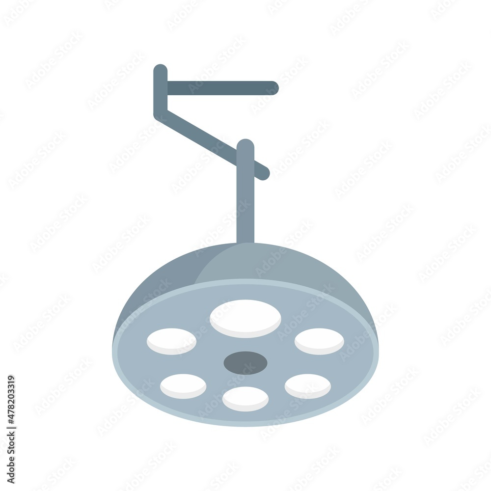 Clinic surgical light icon flat isolated vector Clinic surgical light icon flat isolated vector