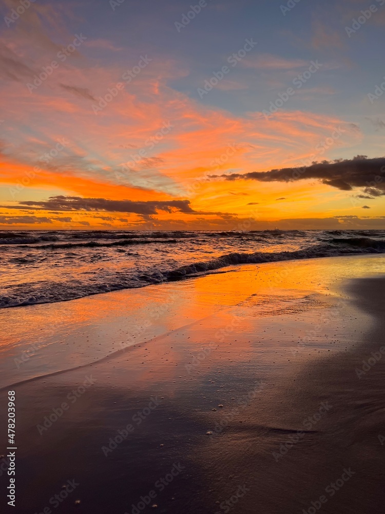 sunset on the Florida beach