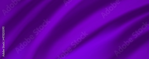 Purple background with silk texture, abstract illustration of draped cloth material folds in purple color, luxury dark website background design