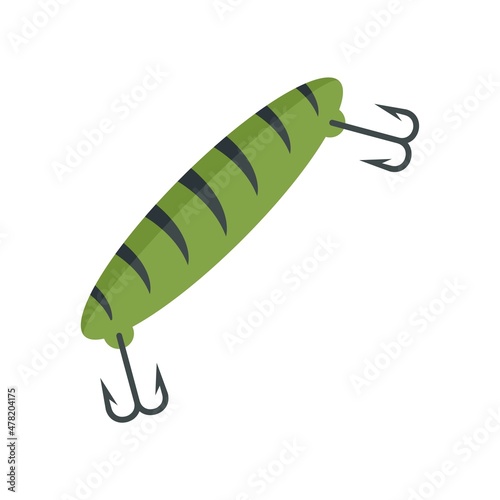 Fish bait reel icon flat isolated vector