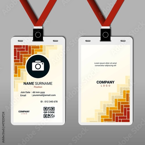 Abstract Simple ID Card Design for Business or Company