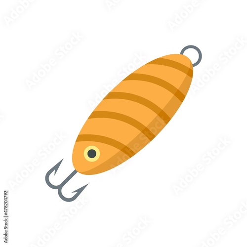 Fish bait float icon flat isolated vector