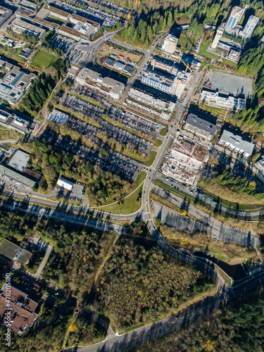 Stock aerial photo of Simon Fraser University Burnaby, Canada