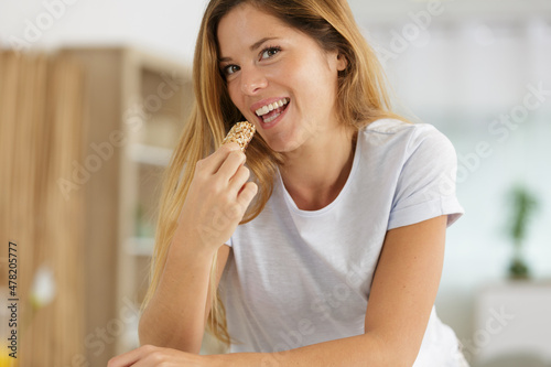 woman going to eat weetabix