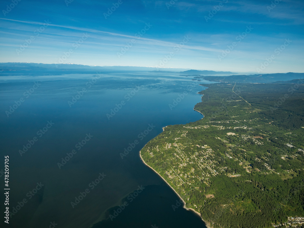 Stock Aerial Photo of Gibsons and Georgia Strait  , Canada