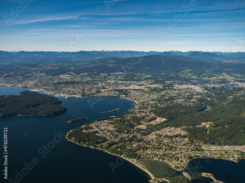 Stock Aerial Photo of Nanaimo Vancouver Island BC  , Canada photo