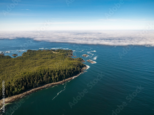 Stock Aerial Photo of Bamfield Barkley Sound Vancouver Island BC, Canada photo