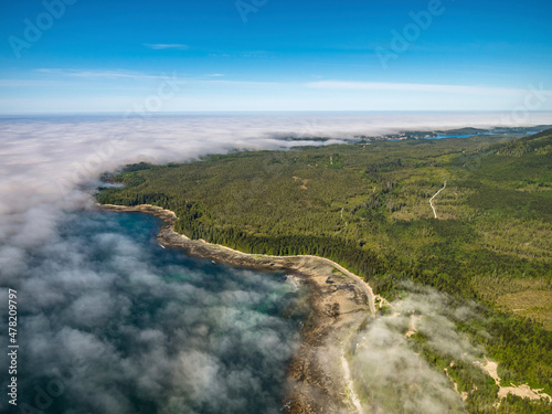Stock Aerial Photo of Ucluelet Barkley Sound Vancouver Island BC, Canada