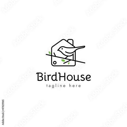 Bird House Logo Design Vector Template © AUQSTHARY ATH