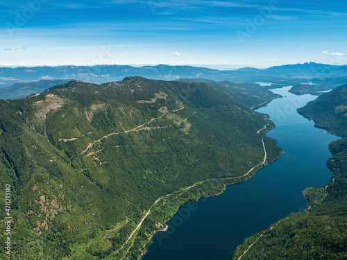 Stock Aerial Photo of Sproat Lake Port Alberni Vancouver Island BC, Canada photo