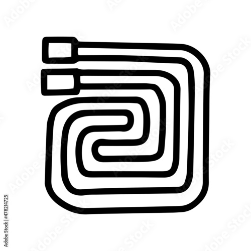 water supply pipe system line vector doodle simple icon