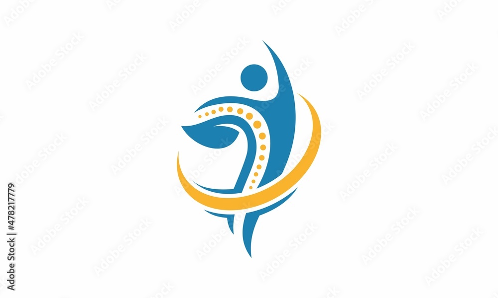 Obraz premium human leaf logo vector