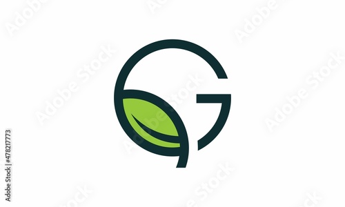 letter g leaf logo photo