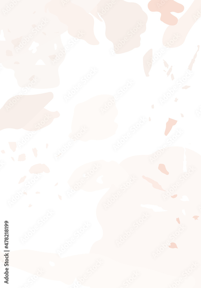 Naklejka premium Terrazzo modern abstract template. Pink and beige